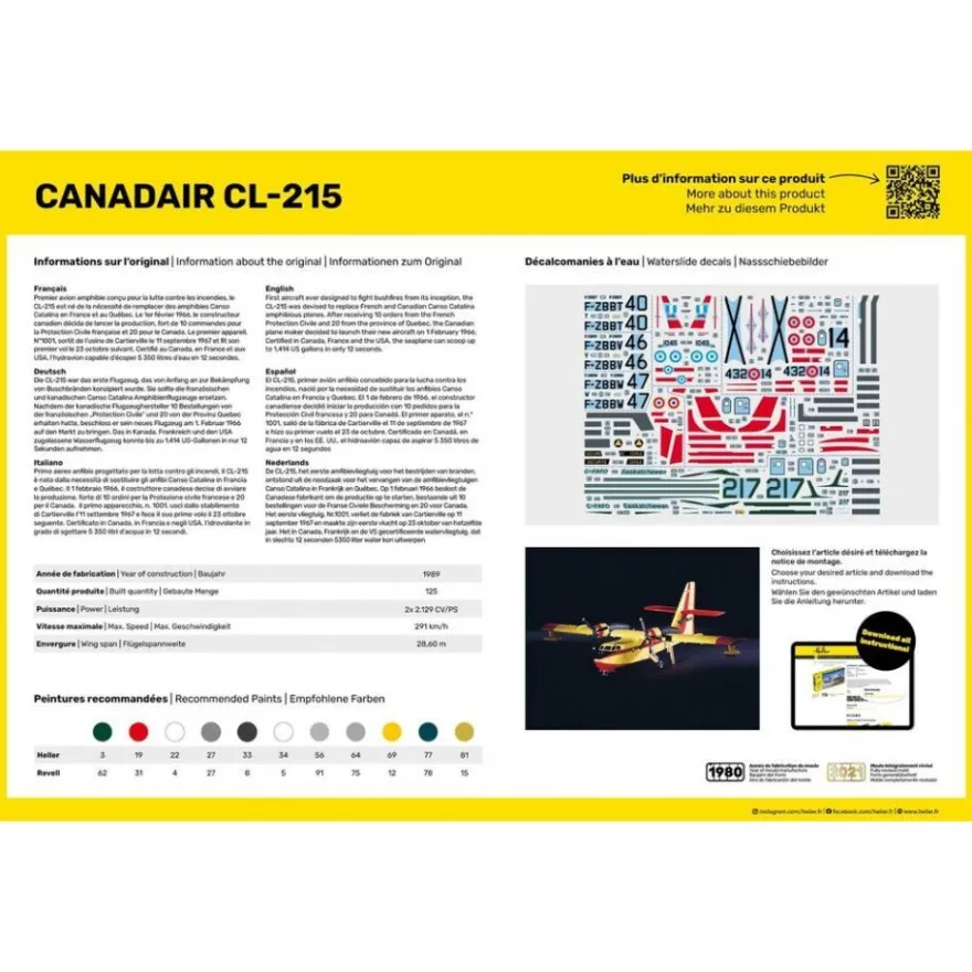 Heller - Starter Kit Canadair CL-215 - 1:72 - 100 Teile