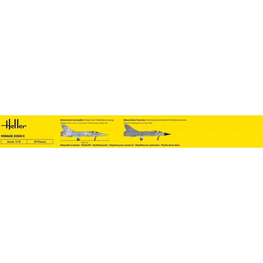 Heller - Starter Kit Mirage 2000 C - 1:72 - 39 Teile