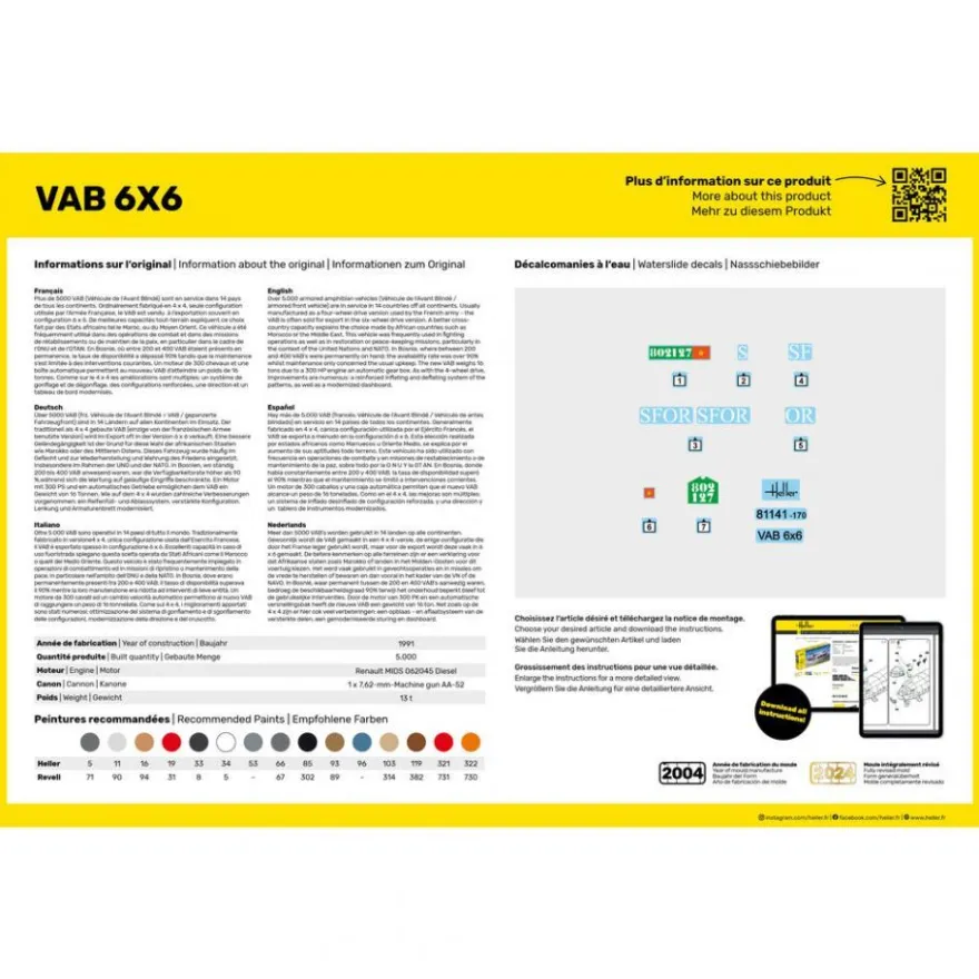 Heller - Starter Kit VAB 6x6 - 1:35 - 280 Teile