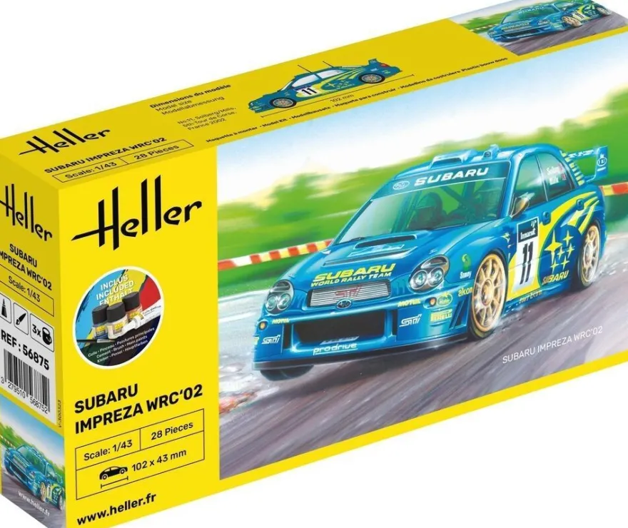 Heller Subaru Impreza WRC´02 Starter Kit 1:43 1000561990 Bausatz 56199 Bausatz