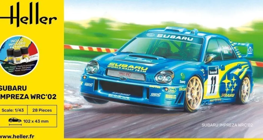 Heller Subaru Impreza WRC´02 Starter Kit 1:43 1000561990 Bausatz 56199 Bausatz