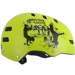 Helm Fahrradhelm Aero Kinderhelm Kinderfahrradhelm Skaterhelm Skatehelm gelb matt