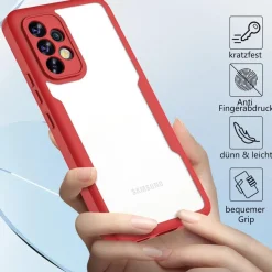 Hensinple Hülle für Samsung Galaxy A53 5G, 360 Grad stoßfest, Vorder- und