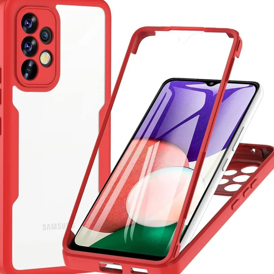 Hensinple Hülle für Samsung Galaxy A53 5G, 360 Grad stoßfest, Vorder- und