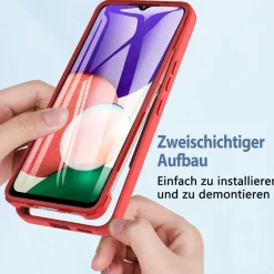 Hensinple Hülle für Samsung Galaxy A53 5G, 360 Grad stoßfest, Vorder- und