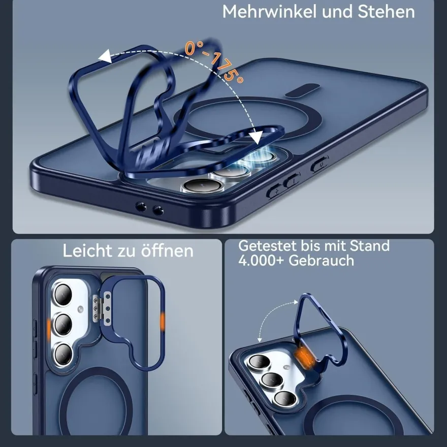 Hensinple Hülle für Samsung Galaxy S24 FE mit MagSafe, Ring Ständer