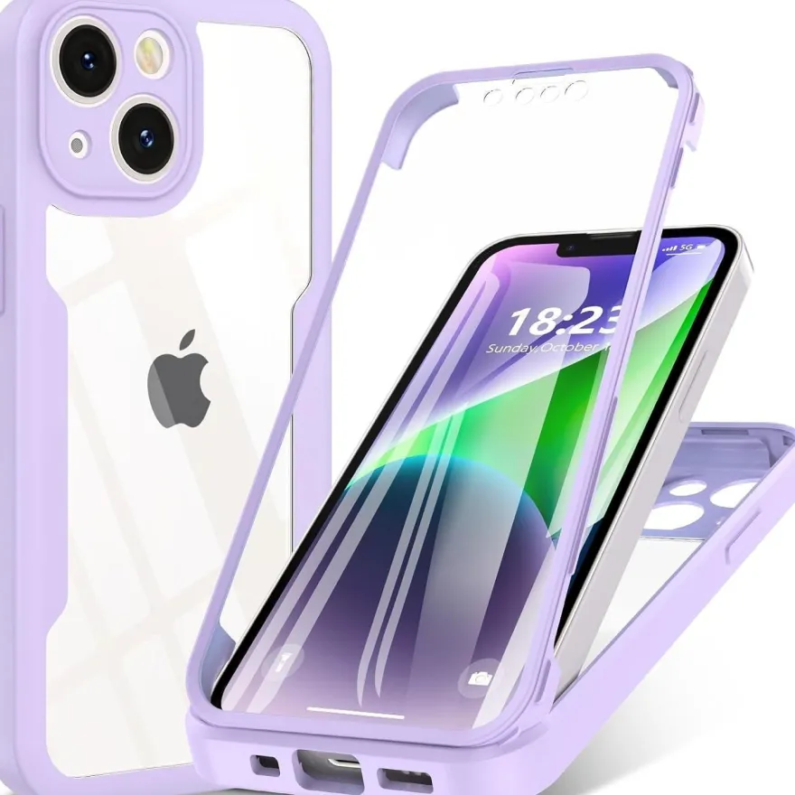 Hensinple iPhone 13 Mini Hülle (5,4 Zoll) - 360° Stoßfest mit Displayschutz