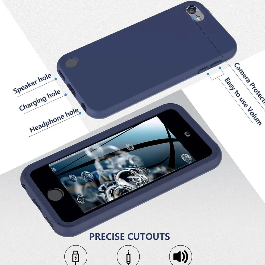 Hensinple iPod Touch 7/6/5 Schutzhülle, stoßfest mit integriertem