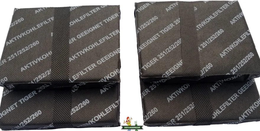 2 Hepafilter + 4 Aktivkohlefilter geeignet Vorwerk Tiger VT 252 Filter