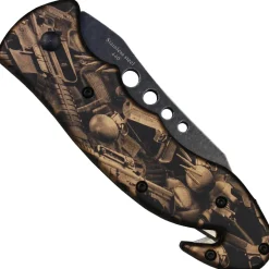 Herbertz TOP Collection Rettungsmesser Springmesser Alu-Griffschalen mit Etui (18 + )