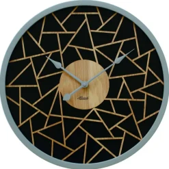 Hermle 30102-002100 Wanduhr Quarz rund Schwarz