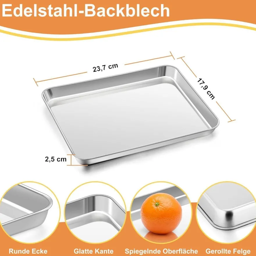 Herogo Backblech Abkühlgitter Set Edelstahl Kuchenblech Kuchengitter