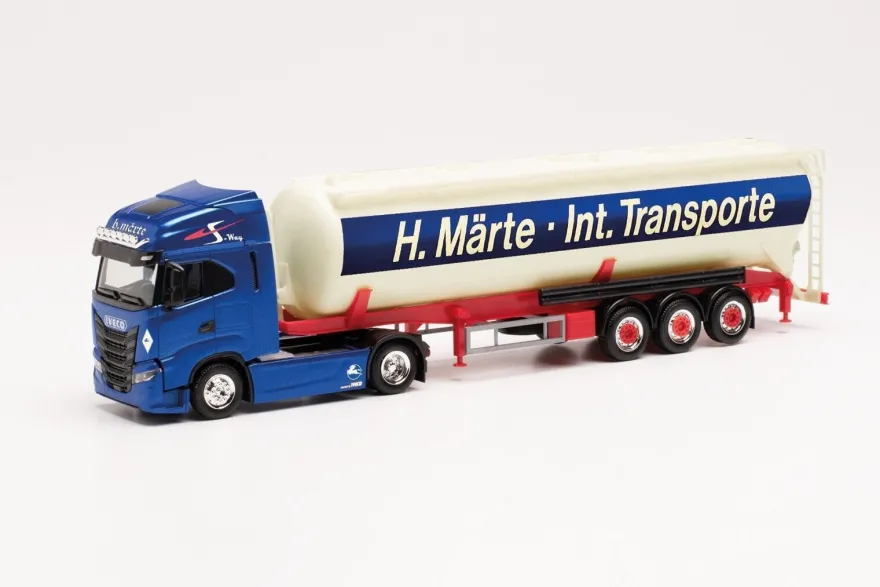 Herpa 314862 - Iveco S-Way Silo-Sattelzug - Märte (Hessen/ Dillenburg). 1:87