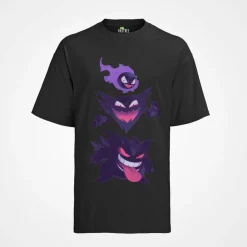 Herren Bio T-Shirt Pokemon Anime Pokemon Gengar Geist Pikachu Pokeball Fashion