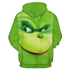 Herren Damen Anime The Grinch Kapuzenpullover Cute Druck Paar Hoodie Pullover