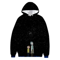 Herren Damen Rick and Morty Kapuzenpullover 3D Druck Teenager Hoodie Pullover