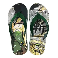Herren Damen Roronoa Zoro One Piece Slippers Flip Flops Strandschuhe