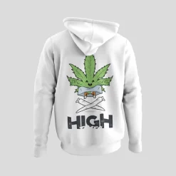 Herren Hoodie 420 High Times Funny Marihuanablatt Smoke Weed Gras Kiffen