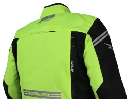 Herren Motorrad Textil Jacke Biker Polyester Scape Touring Jacke mit Protektoren Neon