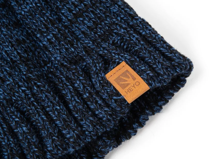 Herren Mütze Schal Set Beanie Winter Strickmütze mit Winterschal Premium Qualität