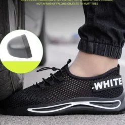 Herren Sommer Sicherheitsschuhe Sneakers Atmungsaktive Leichte Arbeitsschuhe2023