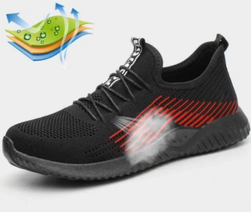 Herren Stahl Zehenpartie leichte Sicherheitsschuhe Arbeitsstiefel Sport Wanderschuhe