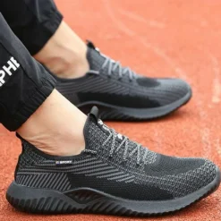 Herren Stahl Zehenpartie leichte Sicherheitsschuhe Arbeitsstiefel Sport Wanderschuhe