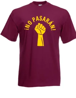 Herren T-Shirt No Pasaran Faust Fist Größe bis 5XL