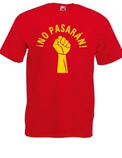 Herren T-Shirt No Pasaran Faust Fist Größe bis 5XL
