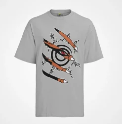 Herren T-Shirt T-Shirt Naruto Shippuden Bijuu und Jinchuuriki Kurama 9 schwänzig