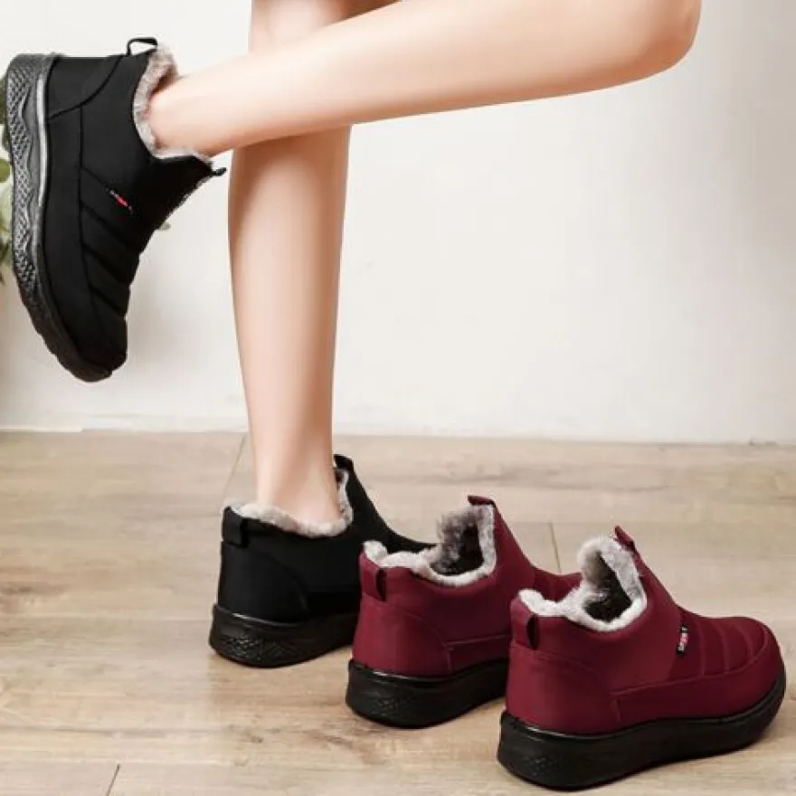 Herren Warme Schuhe Slip On Schneestiefel Frauen Leicht Im Freien
