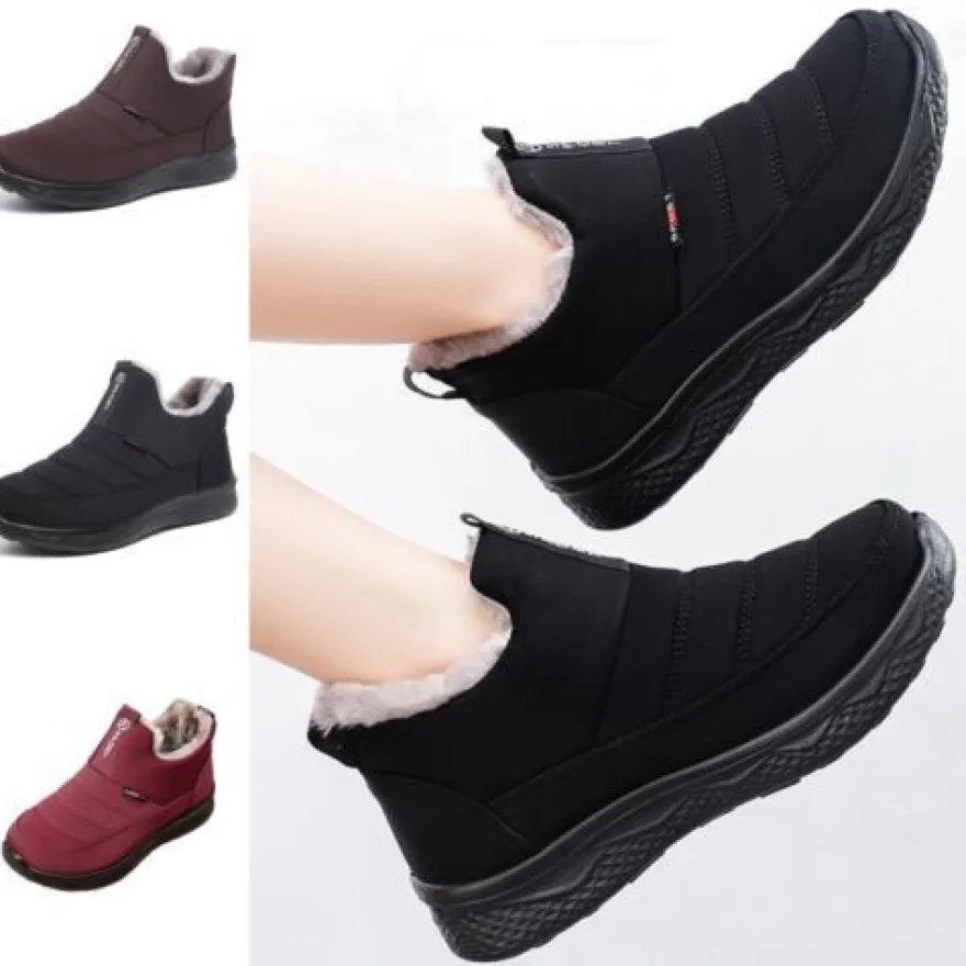Herren Warme Schuhe Slip On Schneestiefel Frauen Leicht Im Freien