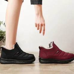 Herren Warme Schuhe Slip On Schneestiefel Frauen Leicht Im Freien