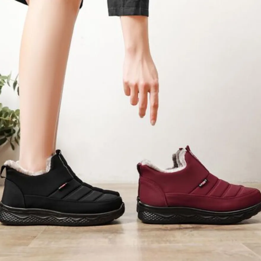Herren Warme Schuhe Slip On Schneestiefel Frauen Leicht Im Freien