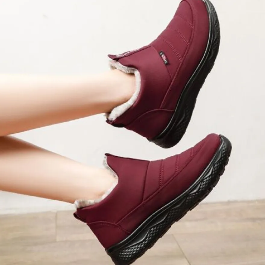 Herren Warme Schuhe Slip On Schneestiefel Frauen Leicht Im Freien