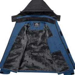 Herren Winter Skijacke Fleece Gefüttert Outdoor Softshelljacke XXL Blau
