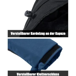 Herren Winter Skijacke Fleece Gefüttert Outdoor Softshelljacke XXL Blau