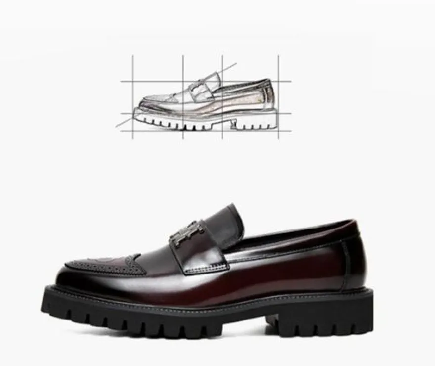 Herren with open bead matte upper Formelle Two-tone men´s shoes Leder Buro Anzug