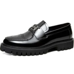 Herren with open bead matte upper Formelle Two-tone men´s shoes Leder Buro Anzug