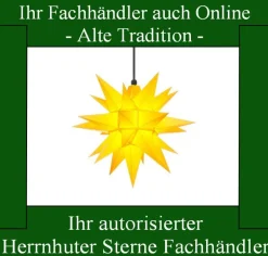 Herrnhuter Stern 40 cm Farbe gelb wetterfest Kunststoff für Außen vom Fachhändler