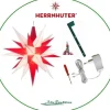 Herrnhuter Stern weiß - rot 13 cm als Christ - Baumspitze inkl Zubehör NT & Halterung