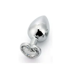 Herzförmiger Butt Plug Weiß Größe M