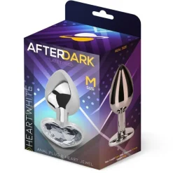Herzförmiger Butt Plug Weiß Größe M