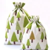 Herzwild 8er Pack Baumwollsäckchen mit Weihnachtsbaum-Motiv, 25x35 cm