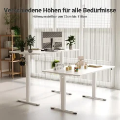 Höhenverstellbarer Schreibtisch Elektrisch 160x80 cm