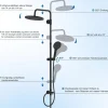 Hibbent Duschsystem mit Selbstreinigung, Runder Brausekopf und Handbrause