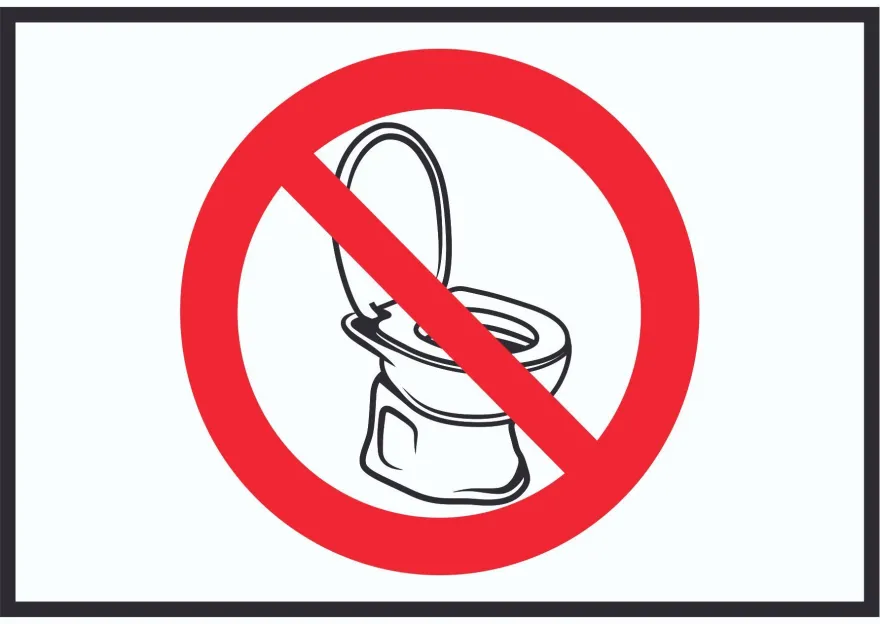 Hier ist kein WC Aufkleber mit Symbol
