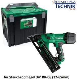 HiKOKI Akku DA Nagler NT1865 DAA W9Z 18V Basic 32-65mm für 34° DA Nägel Prebena Senco