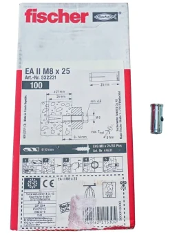 Hilti HKD Kompaktdübel Metall Spreizdübel, l Fischer EA 2, Edelstahl