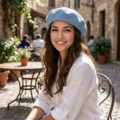 HIQIU Baskenmütze Damen Sommer Dünne - Ultra Leichte Atmungsaktive Barett Cap